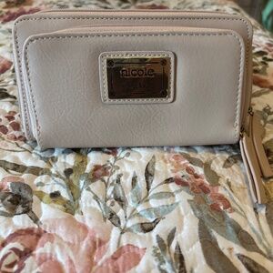 Tan wallet wristlet
